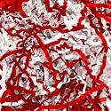 Red White Crinkle Cut Paper Shred Filler, 1 LB Basket Filler Shredded Paper, Confetti Stuffing for Basket Filling, Mother's Day, Birthdays, Weddings, DIY Gift Wrapping, Stuffer Party Supplies