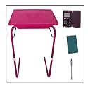 RED WIND Universal Adjustable Table Mate/Laptop Table Mate/Cup Holder Pink Color with Free Calculator,Spiral Book,Pen RW:17