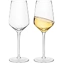 Red Wine Glasses Set of 2, European Style Crystal Clear 360 ml Red Wine and White Wine Glasses Set,Beverage Party Glass Unique Modern Design -Transparent