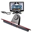RED WOLF 3rd Brake Light Reversing Backup Camera with 7'' TFT LCD Monitor Kit for 2007-2018 Mercedes Benz Sprinter/Dodge Sprinter/VW Crafter Vans Parking Safety Rear View Camera