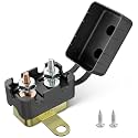 RED WOLF (50A 1PCS) DC 12V-24V Automatic Reset Circuit Breaker #10-32 Stud Bolt Type Circuit Breaker with Metal Fuse Housing Pre-Trimmed Cover Reusable for Boat Marine Trolling Motor RV Battery System