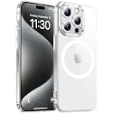 Red2Fire Magnetic for iPhone 15 Pro Case Clear,Upgraded Full Camera Protection,Compatible with Magsafe,Anti-Yellowing Shockproof Protective Phone Case for iPhone 15 Pro - Clear