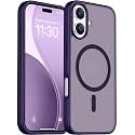 Red2Fire Magnetic for iPhone 17 Case, (Compatible with MagSafe) (Military Grade Drop Protection) Translucent Matte Shockproof Phone Case for iPhone 17 6.3"-Dark Purple