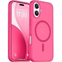 Red2Fire Magnetic for iPhone 17 Case, (Compatible with MagSafe) (Military Grade Drop Protection) Translucent Matte Shockproof Phone Case for iPhone 17 6.3"-Hot Pink