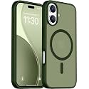 Red2Fire Magnetic for iPhone 17 Case, (Compatible with MagSafe) (Military Grade Drop Protection) Translucent Matte Shockproof Phone Case for iPhone 17 6.3"-Green