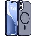 Red2Fire Magnetic for iPhone 17 Case, (Compatible with MagSafe) (Military Grade Drop Protection) Translucent Matte Shockproof Phone Case for iPhone 17 6.3"-Seablue