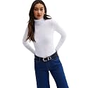 Womens Turtle Neck Full Sleeve Ribbed Top