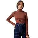 Womens Turtle Neck Full Sleeve Ribbed Top