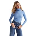 Womens Turtle Neck Full Sleeve Ribbed Top