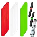 REDANHA 12 Pieces Wrapping Paper Holder Roll Holder Silicone Covered Metal Strips Poster Slap Bands Gift Wrapping Paper Clamps for Home Office Storage Organization(Red, White, Green)