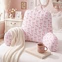 Redbaker Christmas Pink Bow Reading Pillow with Arm Backrest Support Pillow