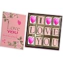 Redbakers.in I Love You 12 Chocolate Gift Box &amp; Greeting Card Combo (LovofmyLife), 180 gram
