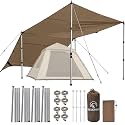 REDCAMP 17x10ft Camping Tent Awning Canopy Waterproof Shelter, with 4 Poles