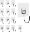REDCARP Transparent Big Hook Sticky Hooksfor Hanging
