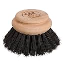 Redecker Dish Brush Replacement Head, Horsehair, 2 Inch Round – Soft Wooden Brush Head for Glassware &amp; Delicate Surfaces, Made in Germany