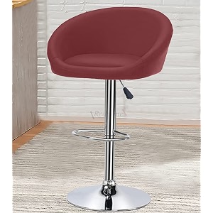 redefine crystal creek bling modern hexa pu leather adjustable swivel bar stools with back set of 1 armless hydraulic kitchen counter height bar chair for cafeteria dining pubs tan