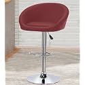 Redefine Crystal Creek® Bling Modern Hexa PU Leather Adjustable Swivel Bar Stools with Back, Set of 1, Armless Hydraulic Kitchen Counter Height Bar Chair for Cafeteria Dining Pubs (Tan)