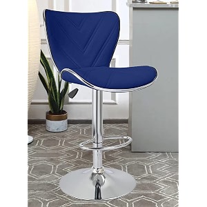 redefine crystal creek jasper leatherette adjustable high barstool adjustable height stool chairs counter height swivel bar stools with backrest for kitchen island bar chair counter stool blue