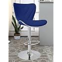 Redefine Crystal Creek® Jasper Leatherette Adjustable High Barstool, Adjustable Height Stool Chairs, Counter Height Swivel Bar Stools with backrest for Kitchen Island, Bar Chair, Counter Stool (Blue)