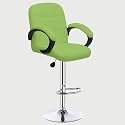 Redefine® Jax Swivel High Counter Bar Stool with Armrest &Square Back Leather Cushion, Height Adjustable Bar Chair Suitable for Kitchen| Music| Food Court| Dining |Cafeteria | Pub's (Green)