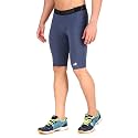 ReDesign Apparels Men Compression Nylon Short Tights (Medium, Blue Melange)