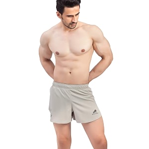 redesign apparels mens 334 ultra running marathon split shorts with inner mesh liner xxl beige