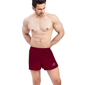 redesign men ultra running marathon split shorts with inner mesh liner medium maroon