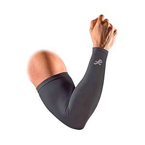 redesign premium compression arm sleeves pair nylon for gym running cricket tennis basketball badminton amp more