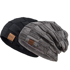 redess beanie hat for men and women winter warm hats knit slouchy thick skull cap acrylic wool