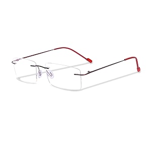 redex premium rimless rectangle frame spectacle eyeglasses eyewear