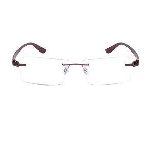 redex premium rimless rectangle frame spectacle eyeglasses eyewear