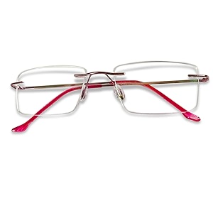 redex rectangle stylish rimless eye wear frame for unisex