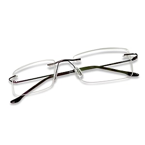 redex rectangle stylish rimless eye wear frame for unisex