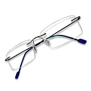 redex rectangle stylish rimless eye wear frame for unisex