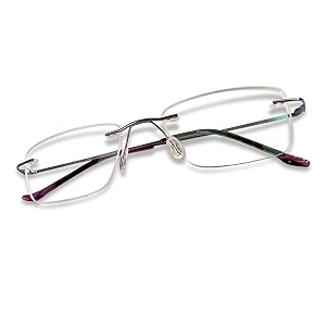 redex rectangle stylish rimless eye wear frame for unisex