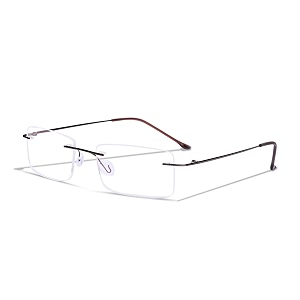 redex rectangle stylish rimless eye wear frame for unisex