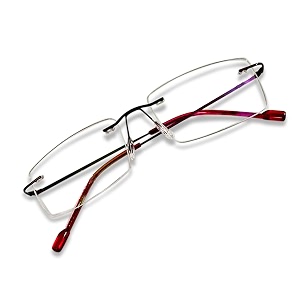 redex rectangle stylish rimless eye wear frame for unisex