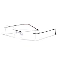 Redex Rectangle Stylish Rimless Eye Wear Frame For Unisex