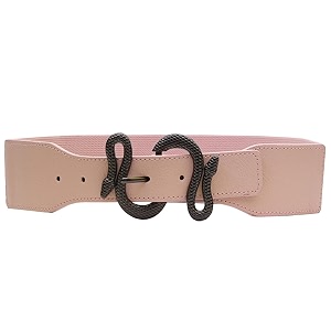 redhorns snake buckle design elastic fabric waist belt for women dresses stretchy wide ladies belt for saree girls jeans - free size ld125