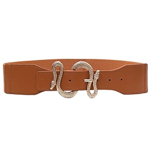 redhorns snake buckle design elastic fabric waist belt for women dresses stretchy wide ladies belt for saree girls jeans - free size ld125