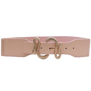 redhorns snake buckle design elastic fabric waist belt for women dresses stretchy wide ladies belt for saree girls jeans - free size ld125