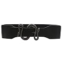 REDHORNS Snake Buckle Design Elastic Fabric Waist Belt for Women Dresses Stretchy Wide Ladies Belt for Saree Girls Jeans - Free Size (LD125)