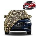 Redi-Go 100% Waterproof Car Cover | Dustproof Sun Protection Cover | Soft Cotton Lining | Triple Stitched | Mirror Pocket | Antenna Pocket | All Weather Body Cover (Army)