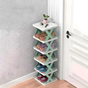 Redkart Adjustable 6 Layer Shoe Rack for Home, Book and multi usage stand Plastic Collapsible Shoe Stand