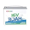Redodo 16V 30Ah Marine LiFePO4 Battery, Bluetooth, for Fish Finder