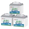Redodo 3 Pack 12V 50Ah Trolling Motor LiFePO4 Battery, for Marine, RVs