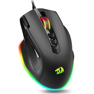 redragon wired gaming mouse rgb backlit ergonomic gamer mouse up to 8000 dpi 11 programmable buttons amp 7 backlit modes extra sniper button mouse gamer for windows pc gamers m614
