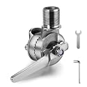 RedSnake Yacht Ship RV Marine VHF Antenna Mounts, Ratchet Rail Mount Pipe clamp, 316 Stainless Steel Adjustable Base Mount for Boat