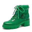 REDTOP Women's Combat Boots Chunky Lug Sole Lace-Up Casual Ankle Boots