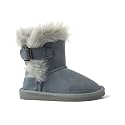 REDVOLUTION Kids Boots Toddler Girls Cute Butterfly Bow | PomPom PU leather Boot (Toddler/Small Kid)